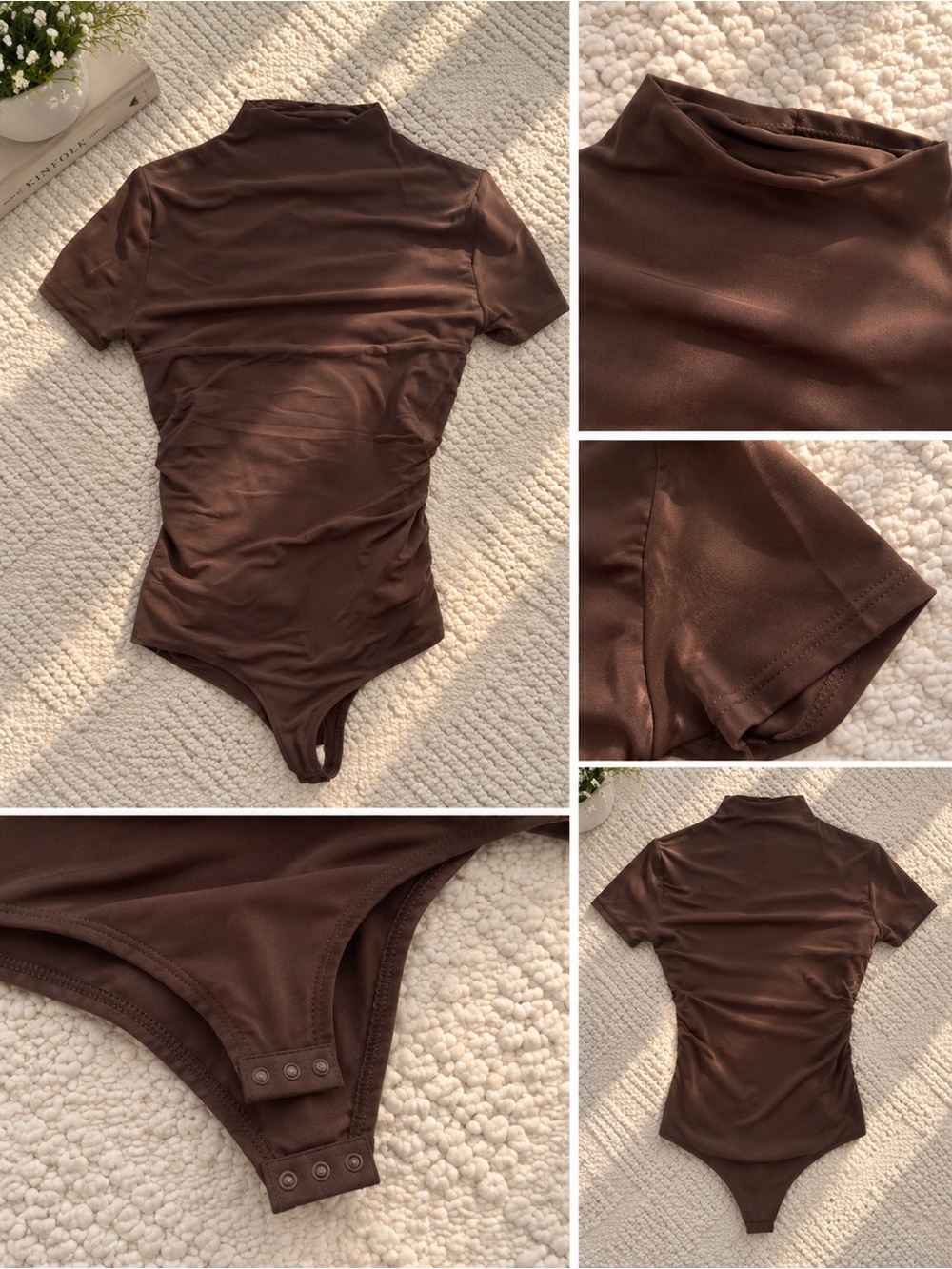 Classic Brown Kids' Short Sleeve One-Piece Bodysuit
